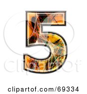 Royalty Free RF Clipart Illustration Of A Fiber Symbol Number 5