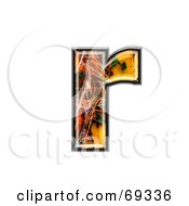 Royalty Free RF Clipart Illustration Of A Fiber Symbol Lowercase R