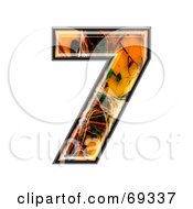 Royalty Free RF Clipart Illustration Of A Fiber Symbol Number 7
