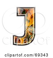 Royalty Free RF Clipart Illustration Of A Fiber Symbol Capital J