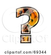 Royalty Free RF Clipart Illustration Of A Fiber Symbol Question Mark by chrisroll