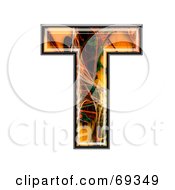 Royalty Free RF Clipart Illustration Of A Fiber Symbol Capital T