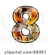 Royalty Free RF Clipart Illustration Of A Fiber Symbol Number 8