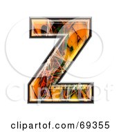 Royalty Free RF Clipart Illustration Of A Fiber Symbol Capital Z