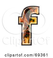 Royalty Free RF Clipart Illustration Of A Fiber Symbol Lowercase F