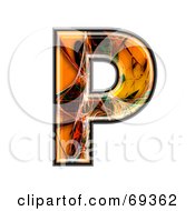 Royalty Free RF Clipart Illustration Of A Fiber Symbol Capital P