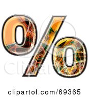 Royalty Free RF Clipart Illustration Of A Fiber Symbol Percent