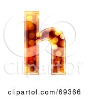 Royalty Free RF Clipart Illustration Of A Sparkly Symbol Lowercase H by chrisroll