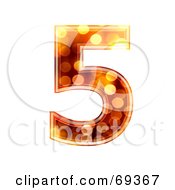 Royalty Free RF Clipart Illustration Of A Sparkly Symbol Number 5