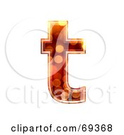 Royalty Free RF Clipart Illustration Of A Sparkly Symbol Lowercase T by chrisroll