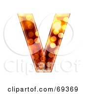 Royalty Free RF Clipart Illustration Of A Sparkly Symbol Capital V by chrisroll