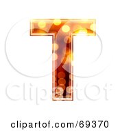 Royalty Free RF Clipart Illustration Of A Sparkly Symbol Capital T by chrisroll