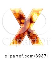 Royalty Free RF Clipart Illustration Of A Sparkly Symbol Capital X by chrisroll