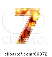 Royalty Free RF Clipart Illustration Of A Sparkly Symbol Number 7