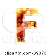 Royalty Free RF Clipart Illustration Of A Sparkly Symbol Capital F by chrisroll