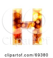 Sparkly Symbol Capital H