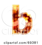 Royalty Free RF Clipart Illustration Of A Sparkly Symbol Lowercase B by chrisroll