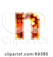 Poster, Art Print Of Sparkly Symbol Lowercase N