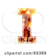 Royalty Free RF Clipart Illustration Of A Sparkly Symbol Capital I by chrisroll