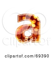 Royalty Free RF Clipart Illustration Of A Sparkly Symbol Lowercase A by chrisroll
