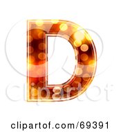 Royalty Free RF Clipart Illustration Of A Sparkly Symbol Capital D by chrisroll