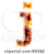 Royalty Free RF Clipart Illustration Of A Sparkly Symbol Lowercase J