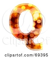 Royalty Free RF Clipart Illustration Of A Sparkly Symbol Capital Q