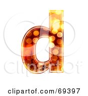 Royalty Free RF Clipart Illustration Of A Sparkly Symbol Lowercase D
