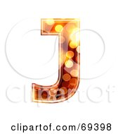 Royalty Free RF Clipart Illustration Of A Sparkly Symbol Capital J