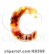 Royalty Free RF Clipart Illustration Of A Sparkly Symbol Capital C