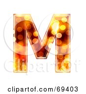 Royalty Free RF Clipart Illustration Of A Sparkly Symbol Capital M