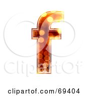 Royalty Free RF Clipart Illustration Of A Sparkly Symbol Lowercase F