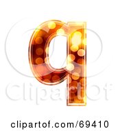 Royalty Free RF Clipart Illustration Of A Sparkly Symbol Lowercase Q
