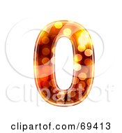 Royalty Free RF Clipart Illustration Of A Sparkly Symbol Number 0