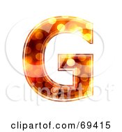 Royalty Free RF Clipart Illustration Of A Sparkly Symbol Capital G