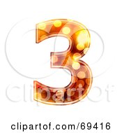 Royalty Free RF Clipart Illustration Of A Sparkly Symbol Number 3