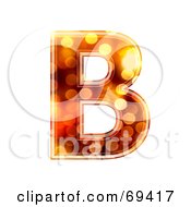 Royalty Free RF Clipart Illustration Of A Sparkly Symbol Capital B