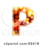 Royalty Free RF Clipart Illustration Of A Sparkly Symbol Capital P