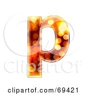 Poster, Art Print Of Sparkly Symbol Lowercase P