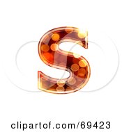 Royalty Free RF Clipart Illustration Of A Sparkly Symbol Lowercase S