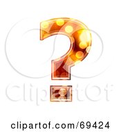 Royalty Free RF Clipart Illustration Of A Sparkly Symbol Question Mark by chrisroll