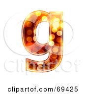 Royalty Free RF Clipart Illustration Of A Sparkly Symbol Lowercase G