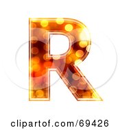 Poster, Art Print Of Sparkly Symbol Capital R