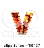 Royalty Free RF Clipart Illustration Of A Sparkly Symbol Lowercase V
