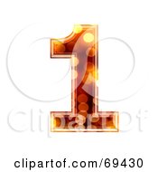 Royalty Free RF Clipart Illustration Of A Sparkly Symbol Number 1