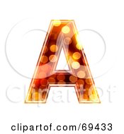 Royalty Free RF Clipart Illustration Of A Sparkly Symbol Capital A by chrisroll