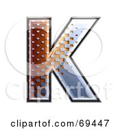 Royalty Free RF Clipart Illustration Of A Metal Symbol Capital K by chrisroll