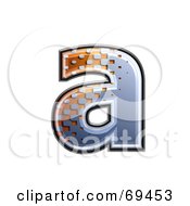 Royalty Free RF Clipart Illustration Of A Metal Symbol Lowercase A