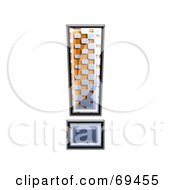 Royalty Free RF Clipart Illustration Of A Metal Symbol Exclamation Point by chrisroll