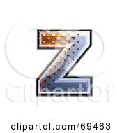 Metal Symbol Lowercase Z
